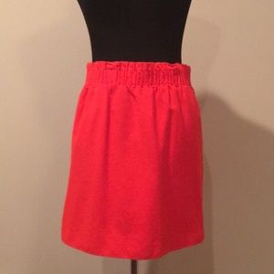 J. Crew Red Sidewalk Skirt